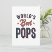 世界の最高のポップ お父さんのおじいちゃんギフト サンキューカード (スタンド正面)