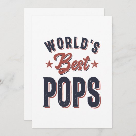 世界の最高のポップ お父さんのおじいちゃんギフト サンキューカード (正面/裏面)