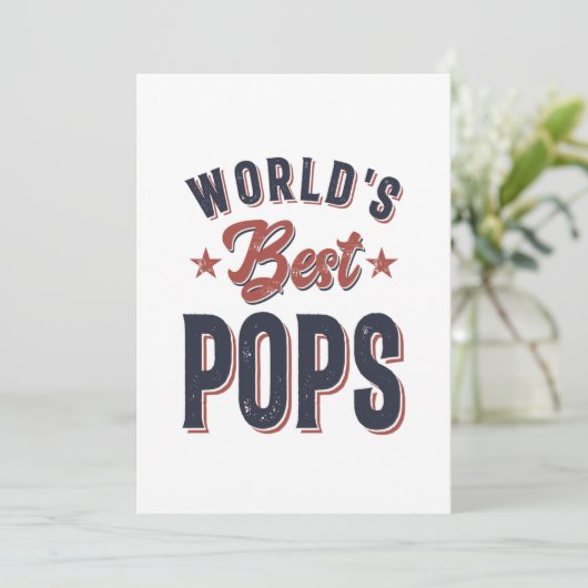 世界の最高のポップ お父さんのおじいちゃんギフト 招待状 (スタンド正面)