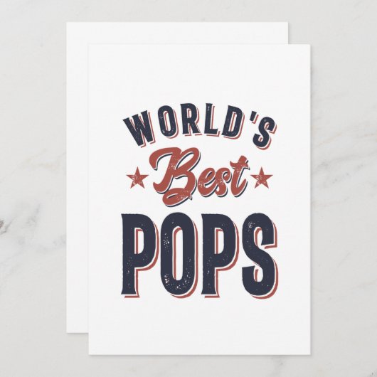 世界の最高のポップ お父さんのおじいちゃんギフト 招待状 (正面/裏面)