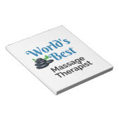 世界の最高のマッサージセラピスト ノートパッド (アングル)