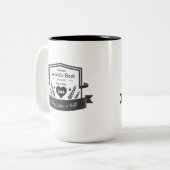 世界の最高のママが自分の名前を愛する ツートーンマグカップ (正面左)