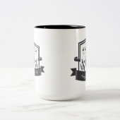 世界の最高のママが自分の名前を愛する ツートーンマグカップ (中央)