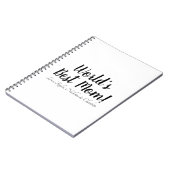 世界の最高のママのスパーソナライズされたクリッスタイリッシュト ノートブック (左側)