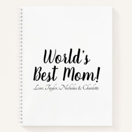 世界の最高のママのスパーソナライズされたクリッスタイリッシュト ノートブック