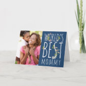 世界の最高のママの日の写真カード カード (正面)