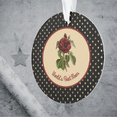 世界の最高のマママバーグンディバラオンブラックハーレクイン オーナメント