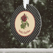 世界の最高のマママバーグンディバラオンブラックハーレクイン オーナメント