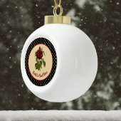 世界の最高のマママバーグンディバラオンブラックハーレクイン セラミックボールオーナメント