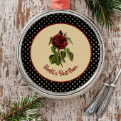 世界の最高のマママバーグンディバラオンブラックハーレクイン メタルオーナメント