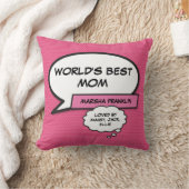 世界の最高のママモダンピンクおもしろい クッション (ブランケット)