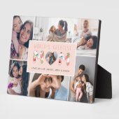 世界の最高のママ写真コラージュ&フローラルパターン フォトプラーク (側面)