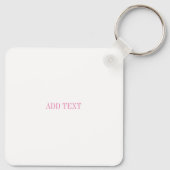 世界の最高のママ、ピンクのフレームのキーチェーン キーホルダー (裏面)