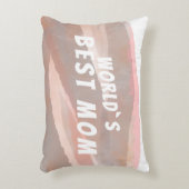 世界の最高のマムピーチピンクの水色 アクセントクッション (正面(垂直))