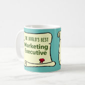 世界の最高のマーケティング役員。 コーヒーマグカップ (正面左)