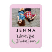 世界の最高のメイド・オブ・オーナー（花嫁付き添い人）カスタム写真磁石 マグネット (縦)