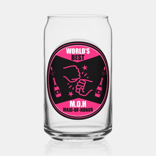 世界の最高のメイド・オブ・オーナー(花嫁付き添い人) ガラス缶 (正面)