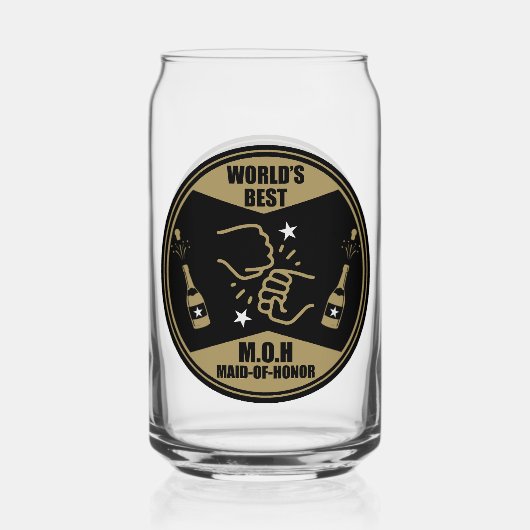 世界の最高のメイド・オブ・オーナー(花嫁付き添い人) ガラス缶 (裏面)