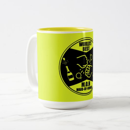 世界の最高のメイド・オブ・オーナー(花嫁付き添い人) ツートーンマグカップ (正面左)