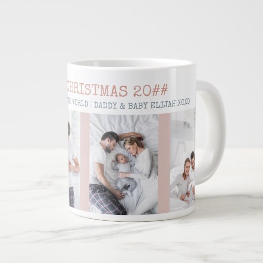 世界の最高のメリークリスマスのお母さん4写真 ジャンボコーヒーマグカップ (正面右)