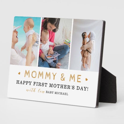 世界の最高のモーミー – Happy 1st Mother's Day フォトプラーク (側面)