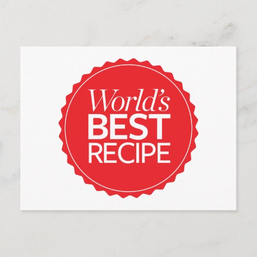 世界の最高のレシピ ポストカード (正面)