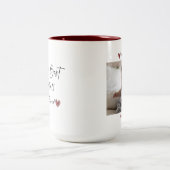 世界の最高の乳母と最も愛された写真の贈り物 ツートーンマグカップ (中央)