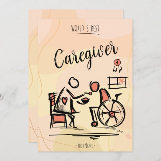 世界の最高の介護士・車椅子の人 シーズンカード (正面/裏面)