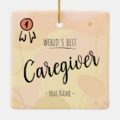 世界の最高の介護士・車椅子の人 セラミックオーナメント (裏面)