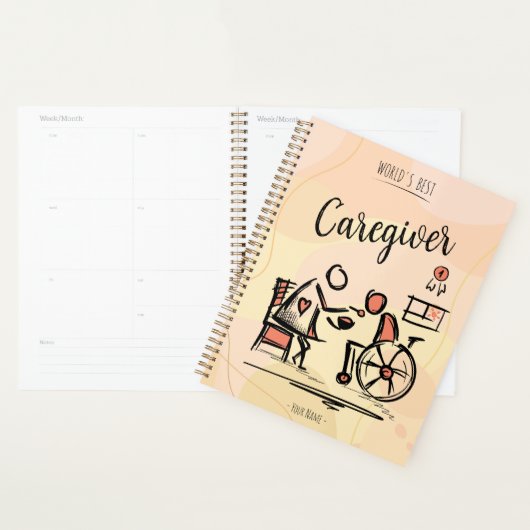 世界の最高の介護士・車椅子の人 プランナー手帳 (ディスプレー)