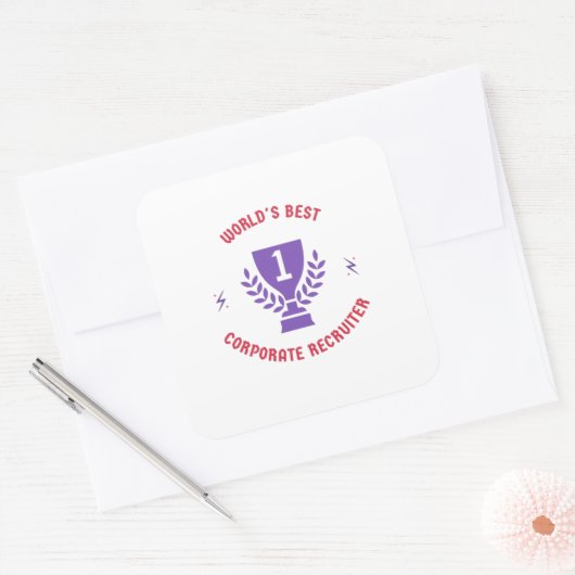 世界の最高の企業の採用者 スクエアシール (封筒)