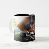 世界の最高の伯母さん、定義写真 ツートーンマグカップ (正面左)