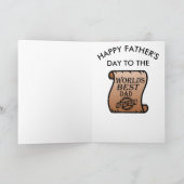 世界の最高の伯父認定証おもしろい カード (内部)