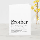 世界の最高の兄弟定義おもしろい カード (黄色い花)