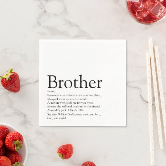 世界の最高の兄弟、エルマノ定義 スタンダードカクテルナプキン (インサイチュ)