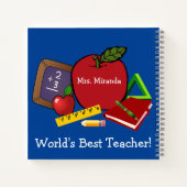 世界の最高の先生のパーソナライズ ノートブック (裏面)