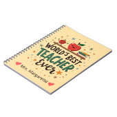 世界の最高の先生エバおもしろいよくはしゃぐデザイン ノートブック (左側)