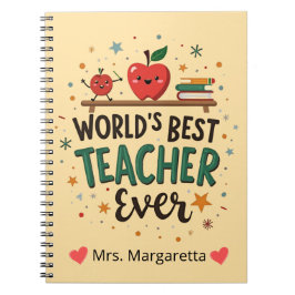 世界の最高の先生エバおもしろいよくはしゃぐデザイン ノートブック