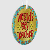 世界の最高の先生オーナメント オーナメント (正面)