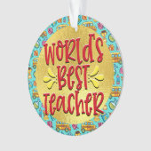 世界の最高の先生オーナメント オーナメント (正面)