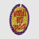 世界の最高の先生オーナメント オーナメント (正面)