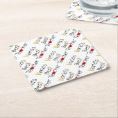 世界の最高の先生カッコいい学校用品 スクエアペーパーコースター (アングル)