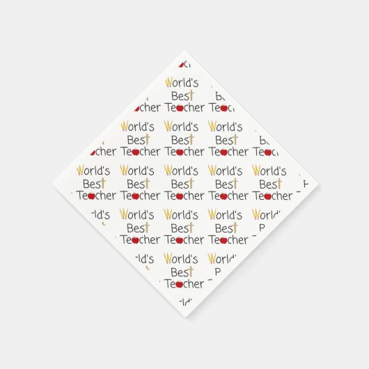 世界の最高の先生カッコいい学校用品 スタンダードカクテルナプキン (角)