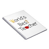 世界の最高の先生カッコいい学校用品 ノートブック (右側)