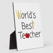 世界の最高の先生カッコいい学校用品 フォトプラーク (側面)