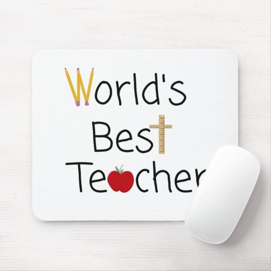 世界の最高の先生カッコいい学校用品 マウスパッド (マウス)