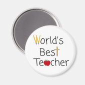 世界の最高の先生カッコいい学校用品 マグネット (正面/裏面)