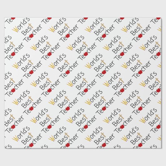 世界の最高の先生カッコいい学校用品 ラッピングペーパー (フラット)