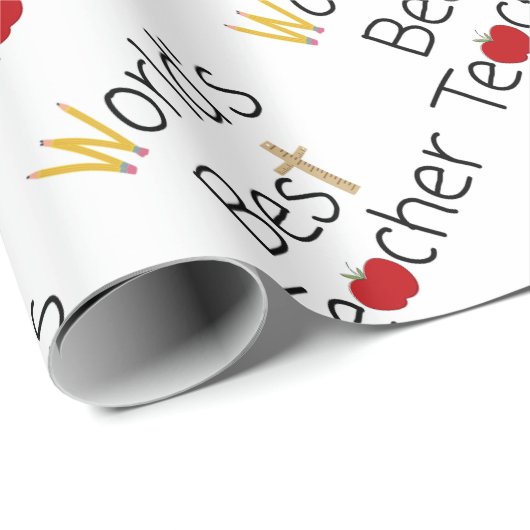 世界の最高の先生カッコいい学校用品 ラッピングペーパー (ロールコーナー)