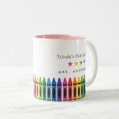 世界の最高の先生ギフトマグ ツートーンマグカップ (正面右)